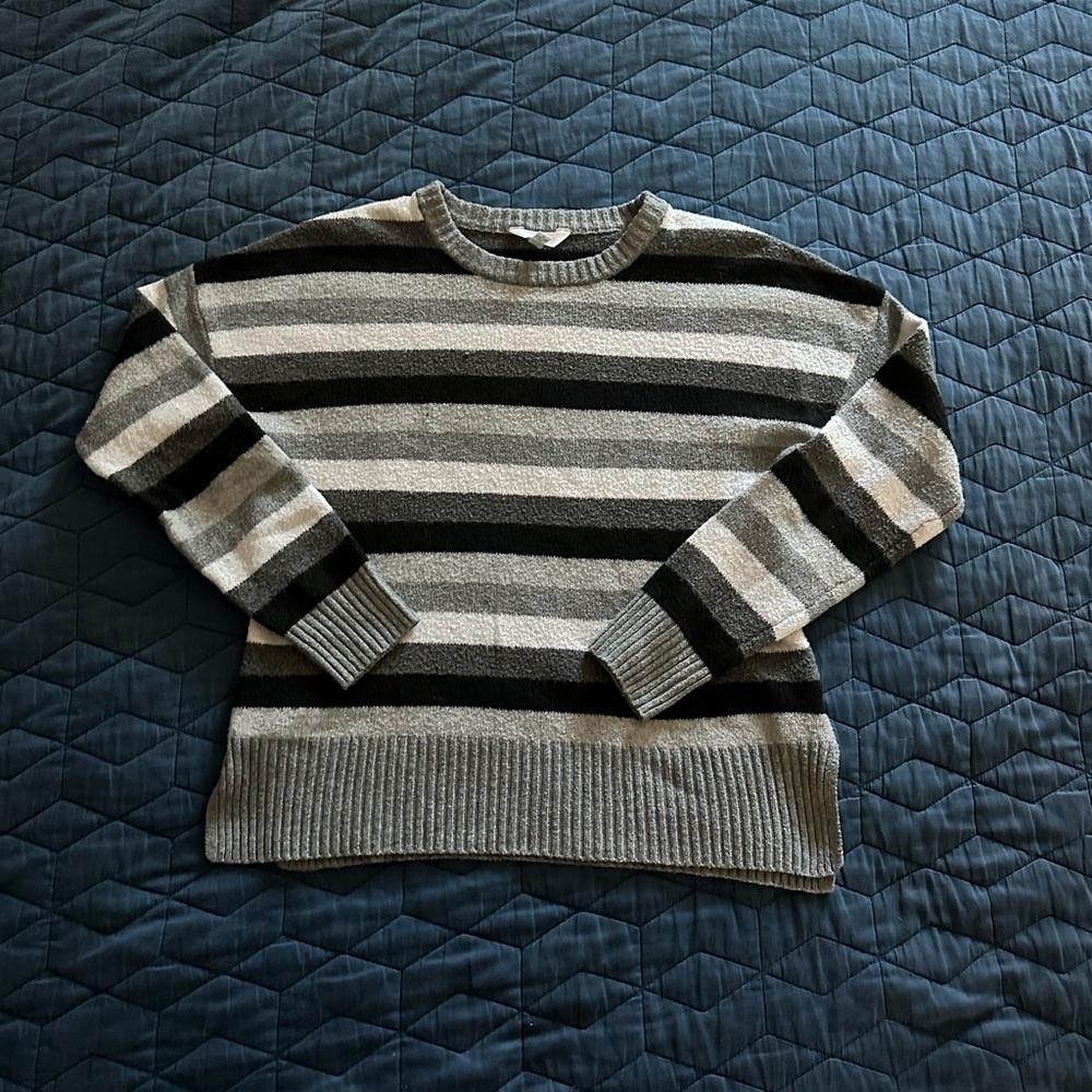 Time & Tru Women’s Striped Crewneck Sweater